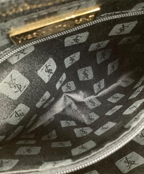 Yves Saint Laurent（イヴサンローラン）Yves Saint Laurent (イヴサンローラン) レザーハンドバッグ ブラックの古着・服飾アイテム