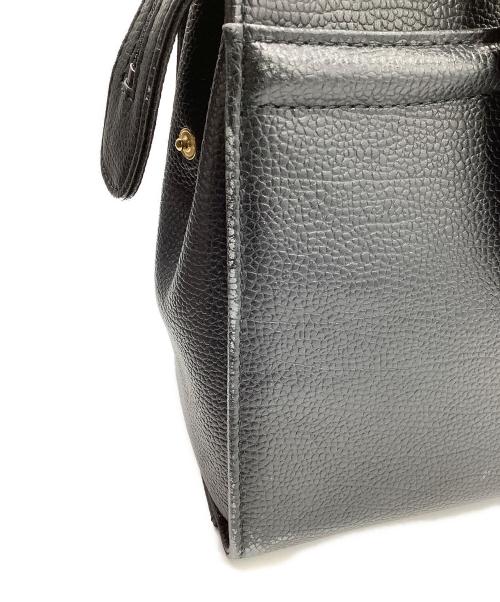 Yves Saint Laurent（イヴサンローラン）Yves Saint Laurent (イヴサンローラン) レザーハンドバッグ ブラックの古着・服飾アイテム