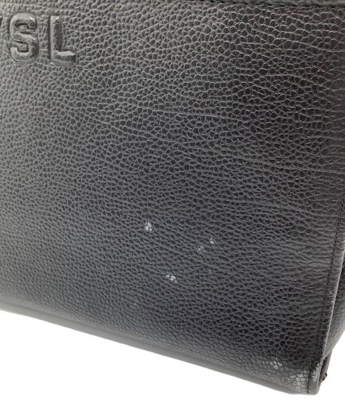 Yves Saint Laurent（イヴサンローラン）Yves Saint Laurent (イヴサンローラン) レザーハンドバッグ ブラックの古着・服飾アイテム