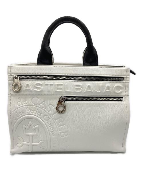 CASTELBAJAC（カステルバジャック）CASTELBAJAC (カステルバジャック) ドライビングトートバッグ ホワイトの古着・服飾アイテム