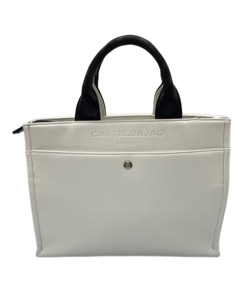 CASTELBAJAC（カステルバジャック）CASTELBAJAC (カステルバジャック) ドライビングトートバッグ ホワイトの古着・服飾アイテム