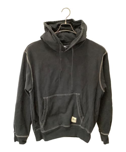 stussy（ステューシー）stussy (ステューシー) Pullover Hoodie ブラック サイズ:Mの古着・服飾アイテム