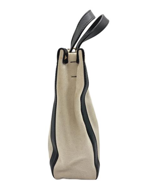 VALENTINO GARAVANI（ヴァレンティノ・ガラヴァーニ）VALENTINO GARAVANI (ヴァレンティノ・ガラヴァーニ) ロゴトートバッグ ブラック×アイボリーの古着・服飾アイテム