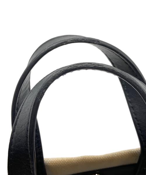 VALENTINO GARAVANI（ヴァレンティノ・ガラヴァーニ）VALENTINO GARAVANI (ヴァレンティノ・ガラヴァーニ) ロゴトートバッグ ブラック×アイボリーの古着・服飾アイテム