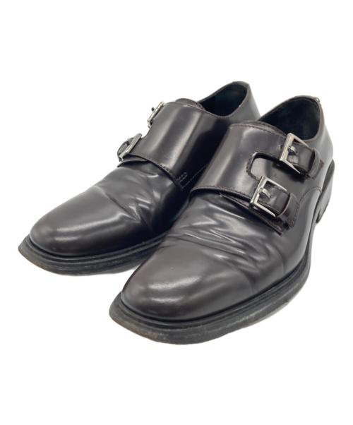 GUCCI（グッチ）GUCCI (グッチ) モンクストラップシューズ ブラウン サイズ:41Eの古着・服飾アイテム
