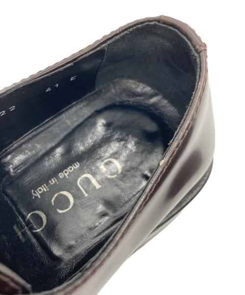 GUCCI（グッチ）GUCCI (グッチ) モンクストラップシューズ ブラウン サイズ:41Eの古着・服飾アイテム