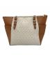 MICHAEL KORS (マイケル・コース) トートバッグ ホワイト×ブラウン：12000円