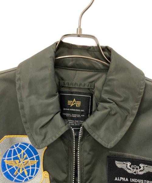 ALPHA（アルファ）ALPHA (アルファ) MA-1 フライトジャケット グリーン サイズ:SMALLの古着・服飾アイテム