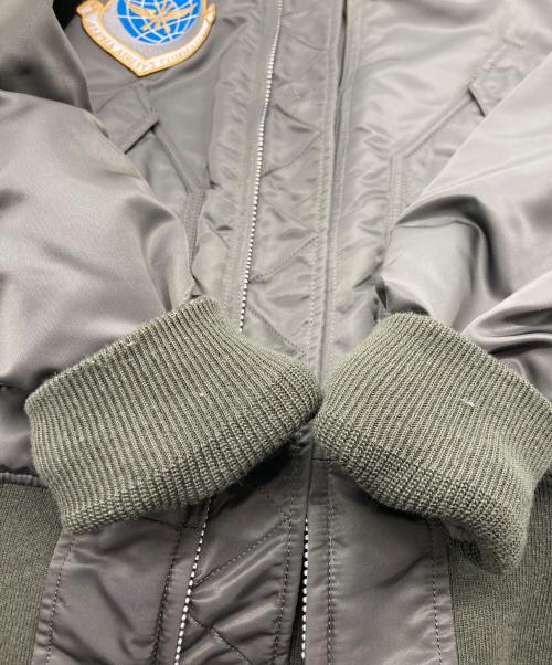 ALPHA（アルファ）ALPHA (アルファ) MA-1 フライトジャケット グリーン サイズ:SMALLの古着・服飾アイテム