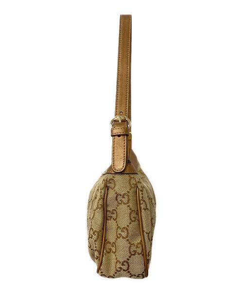 GUCCI（グッチ）GUCCI (グッチ) アクセサリーポーチ ベージュ×ブラウンの古着・服飾アイテム