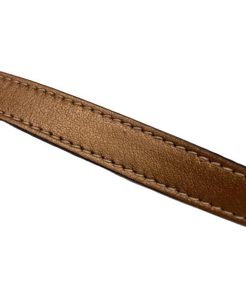 GUCCI（グッチ）GUCCI (グッチ) アクセサリーポーチ ベージュ×ブラウンの古着・服飾アイテム