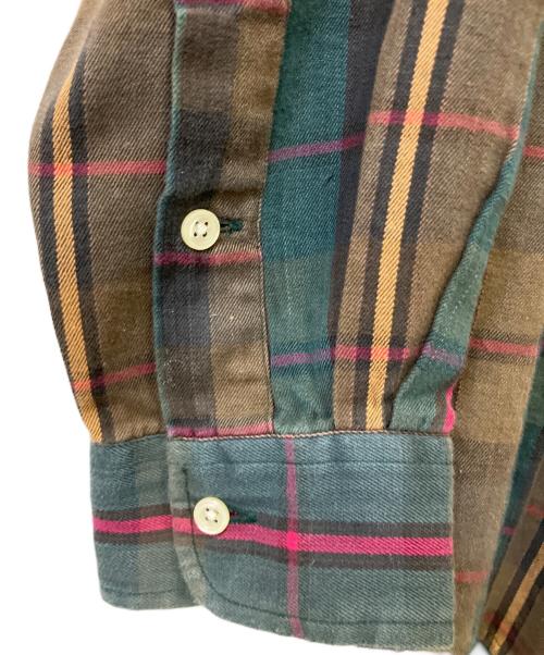 POLO RALPH LAUREN（ポロ・ラルフローレン）POLO RALPH LAUREN (ポロ・ラルフローレン) 長袖シャツ　BLAIRE グリーン×ブラウン サイズ:Mの古着・服飾アイテム