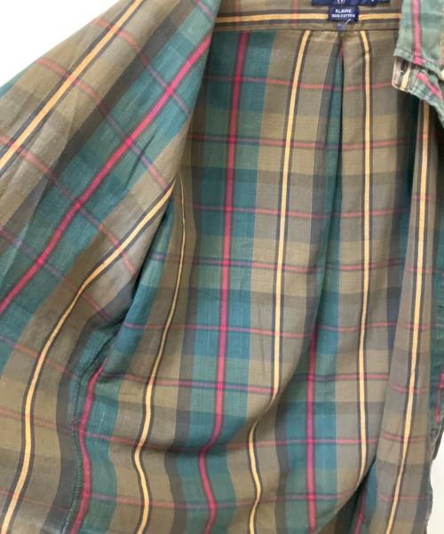 POLO RALPH LAUREN（ポロ・ラルフローレン）POLO RALPH LAUREN (ポロ・ラルフローレン) 長袖シャツ　BLAIRE グリーン×ブラウン サイズ:Mの古着・服飾アイテム