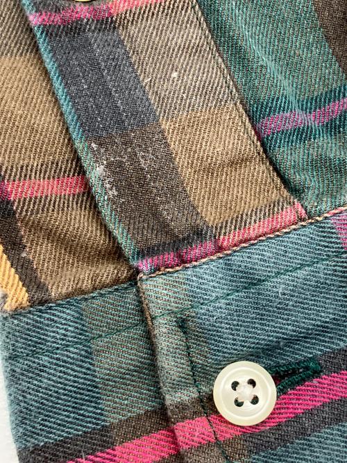 POLO RALPH LAUREN（ポロ・ラルフローレン）POLO RALPH LAUREN (ポロ・ラルフローレン) 長袖シャツ　BLAIRE グリーン×ブラウン サイズ:Mの古着・服飾アイテム