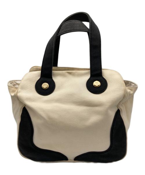 CHANEL（シャネル）CHANEL (シャネル) マシュマロハンドバッグ ホワイト×ブラックの古着・服飾アイテム