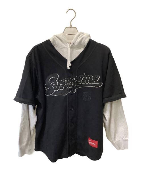 SUPREME（シュプリーム）SUPREME (シュプリーム) プルオーバーパーカー ブラック×グレー サイズ:Mの古着・服飾アイテム