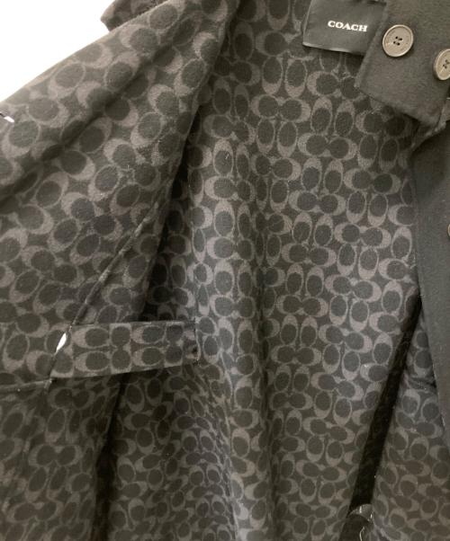 COACH（コーチ）COACH (コーチ) ウールメルトンケープコート ブラック サイズ:XS/Sの古着・服飾アイテム
