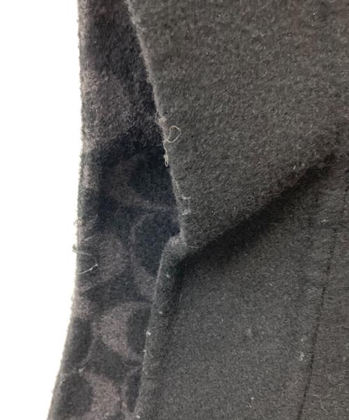 COACH（コーチ）COACH (コーチ) ウールメルトンケープコート ブラック サイズ:XS/Sの古着・服飾アイテム