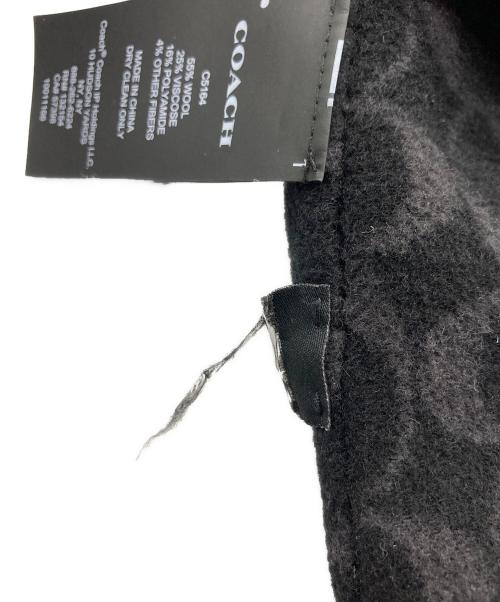 COACH（コーチ）COACH (コーチ) ウールメルトンケープコート ブラック サイズ:XS/Sの古着・服飾アイテム