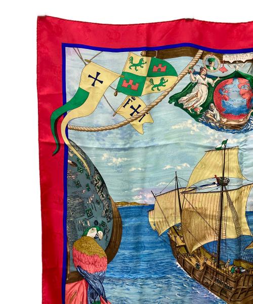 HERMES（エルメス）HERMES (エルメス) カレ90 レッドの古着・服飾アイテム