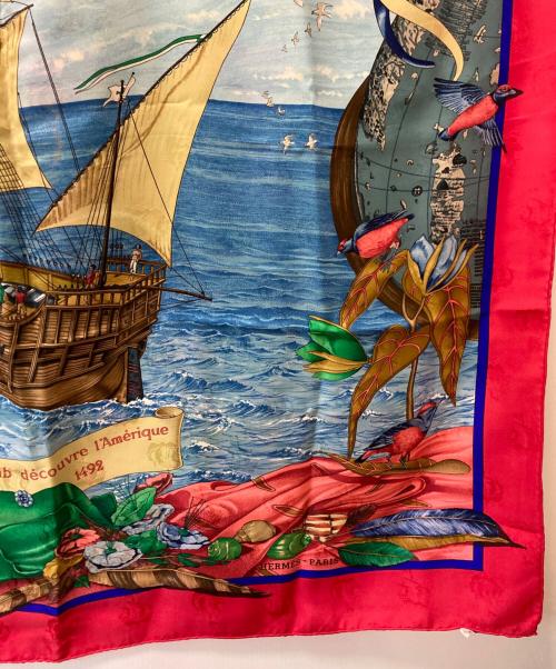 HERMES（エルメス）HERMES (エルメス) カレ90 レッドの古着・服飾アイテム