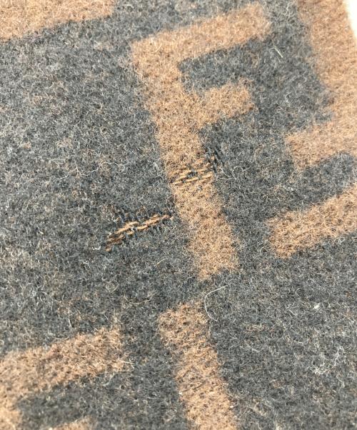 FENDI（フェンディ）FENDI (フェンディ) マフラー ブラウン×ブラックの古着・服飾アイテム