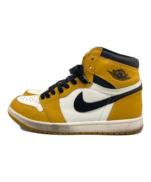 NIKE（ナイキ）NIKE (ナイキ) AIR JORDAN1 ホワイト×イエロー サイズ:cm 26.5の古着・服飾アイテム