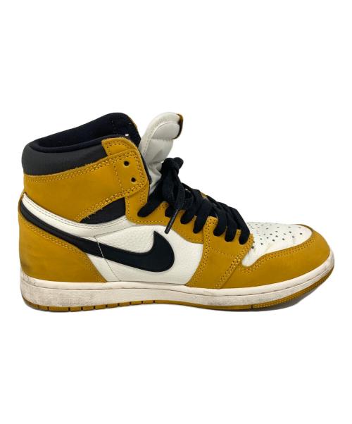 NIKE（ナイキ）NIKE (ナイキ) AIR JORDAN1 ホワイト×イエロー サイズ:cm 26.5の古着・服飾アイテム