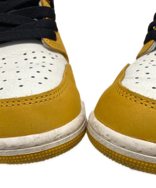 NIKE（ナイキ）NIKE (ナイキ) AIR JORDAN1 ホワイト×イエロー サイズ:cm 26.5の古着・服飾アイテム