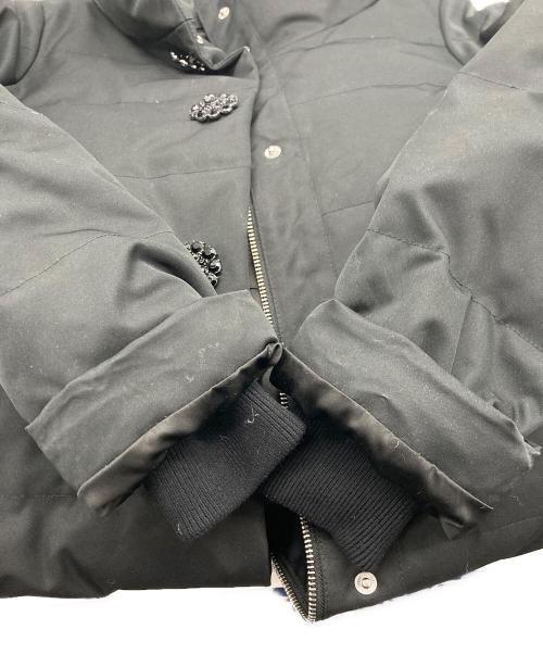 Kate Spade（ケイトスペード）Kate Spade (ケイトスペード) バックリボンビジューダウンコート ブラック サイズ:4の古着・服飾アイテム