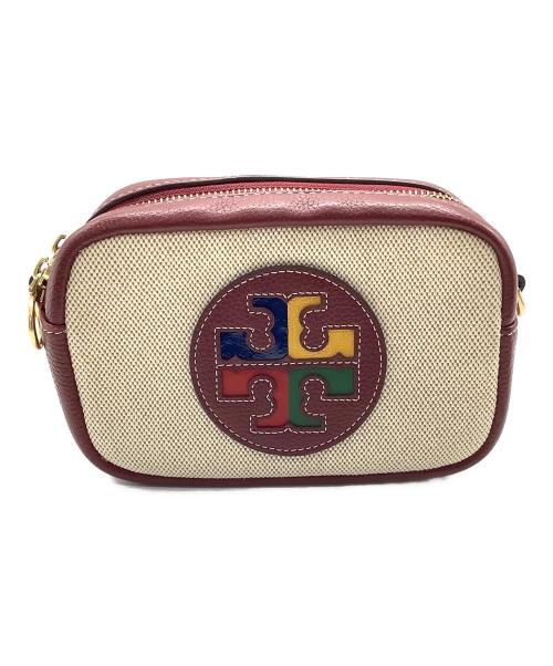TORY BURCH（トリーバーチ）TORY BURCH (トリーバーチ) ショルダーバッグ ボルドー×ベージュの古着・服飾アイテム