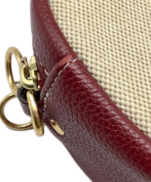 TORY BURCH（トリーバーチ）TORY BURCH (トリーバーチ) ショルダーバッグ ボルドー×ベージュの古着・服飾アイテム