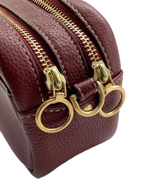 TORY BURCH（トリーバーチ）TORY BURCH (トリーバーチ) ショルダーバッグ ボルドー×ベージュの古着・服飾アイテム