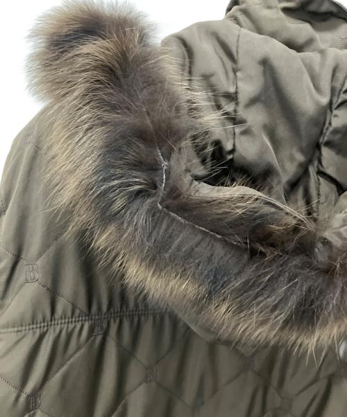 BALMAIN（バルマン）BALMAIN (バルマン) ブルーフォックスファー中綿ハーフコート ブラウン サイズ:SIZE　9の古着・服飾アイテム