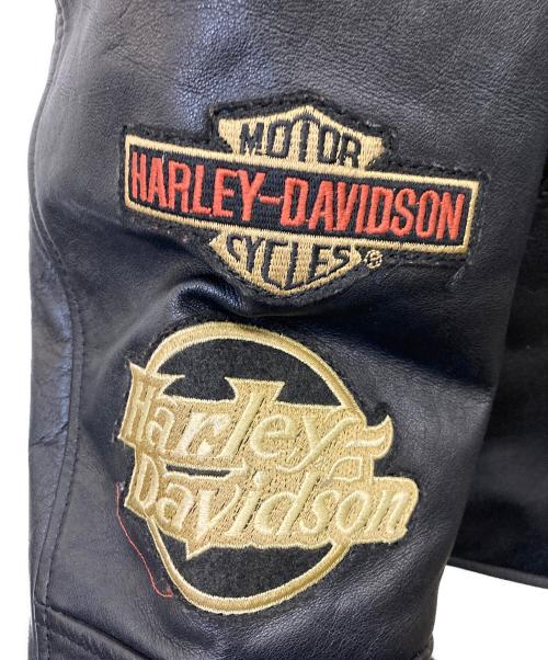 HARLEY-DAVIDSON（ハーレーダビッドソン）HARLEY-DAVIDSON (ハーレーダビッドソン) シングルライダースジャケット ブラック サイズ:Lの古着・服飾アイテム