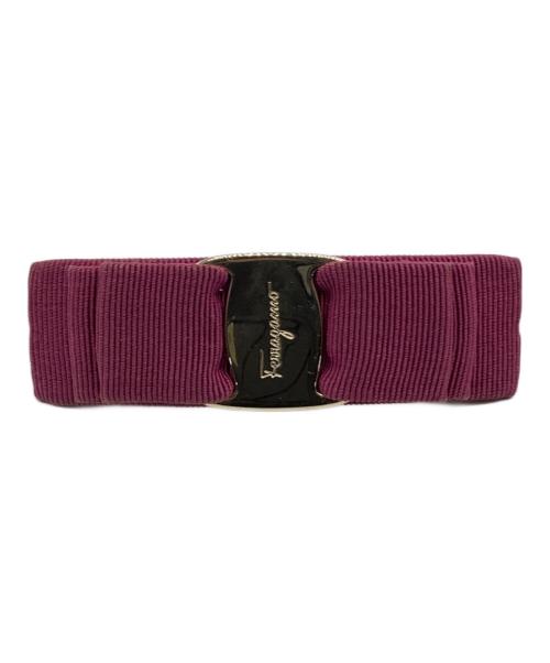 Ferragamo（フェラガモ）Ferragamo (フェラガモ) バレッタ パープルの古着・服飾アイテム