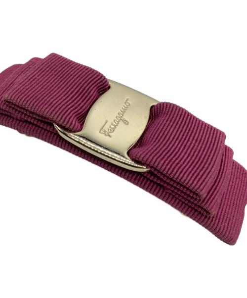 Ferragamo（フェラガモ）Ferragamo (フェラガモ) バレッタ パープルの古着・服飾アイテム