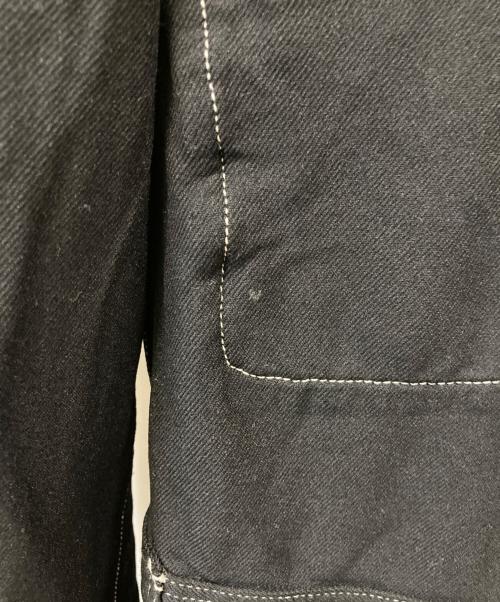 COMME des GARCONS HOMME PLUS（コムデギャルソンオムプリュス）COMME des GARCONS HOMME PLUS (コムデギャルソンオムプリュス) ポリ縮ジャンプスーツ ブラック×ホワイト サイズ:Sの古着・服飾アイテム