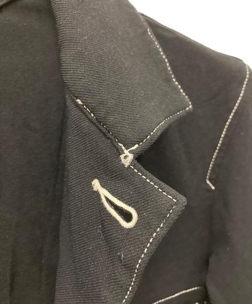 COMME des GARCONS HOMME PLUS（コムデギャルソンオムプリュス）COMME des GARCONS HOMME PLUS (コムデギャルソンオムプリュス) ポリ縮ジャンプスーツ ブラック×ホワイト サイズ:Sの古着・服飾アイテム