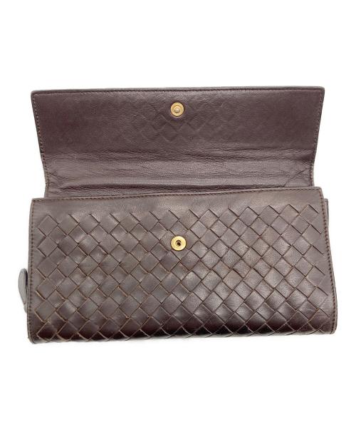 BOTTEGA VENETA（ボッテガベネタ）BOTTEGA VENETA (ボッテガベネタ) 長財布 ダークブラウンの古着・服飾アイテム