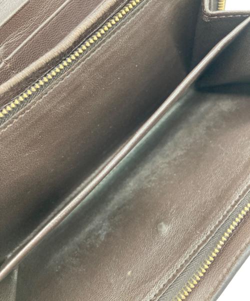 BOTTEGA VENETA（ボッテガベネタ）BOTTEGA VENETA (ボッテガベネタ) 長財布 ダークブラウンの古着・服飾アイテム