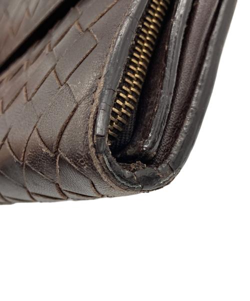 BOTTEGA VENETA（ボッテガベネタ）BOTTEGA VENETA (ボッテガベネタ) 長財布 ダークブラウンの古着・服飾アイテム