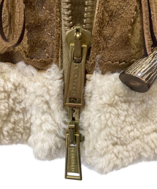 DSQUARED2（ディースクエアード）DSQUARED2 (ディースクエアード) ムートンジャケット ブラウン サイズ:42の古着・服飾アイテム