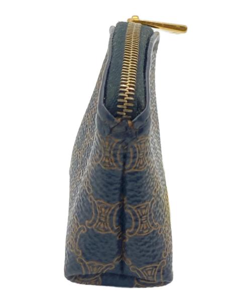 CELINE（セリーヌ）CELINE (セリーヌ) ミニポーチ ブラウン×ブラックの古着・服飾アイテム