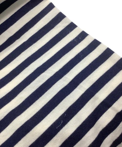 JUNYA WATANABE COMME des GARCONS（(ジュンヤワタナベ コムデギャルソン）JUNYA WATANABE COMME des GARCONS ((ジュンヤワタナベ コムデギャルソン) コットン ボーダーサルエルパンツ ホワイト×ネイビー サイズ:Sの古着・服飾アイテム