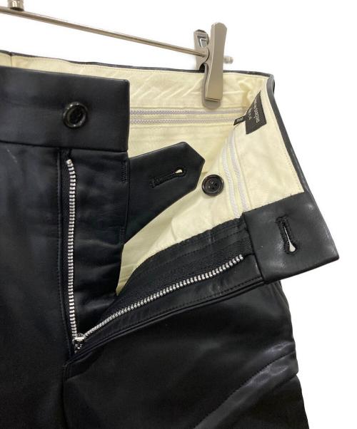 COMME des GARCONS HOMME PLUS（コムデギャルソンオムプリュス）COMME des GARCONS HOMME PLUS (コムデギャルソンオムプリュス) フェイクレザーハーフパンツ ブラック サイズ:XSの古着・服飾アイテム