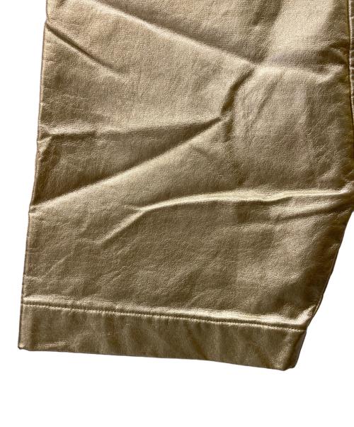 COMME des GARCONS（コムデギャルソン）COMME des GARCONS (コムデギャルソン) フェイクレザーサルエルパンツ ゴールド サイズ:Sの古着・服飾アイテム