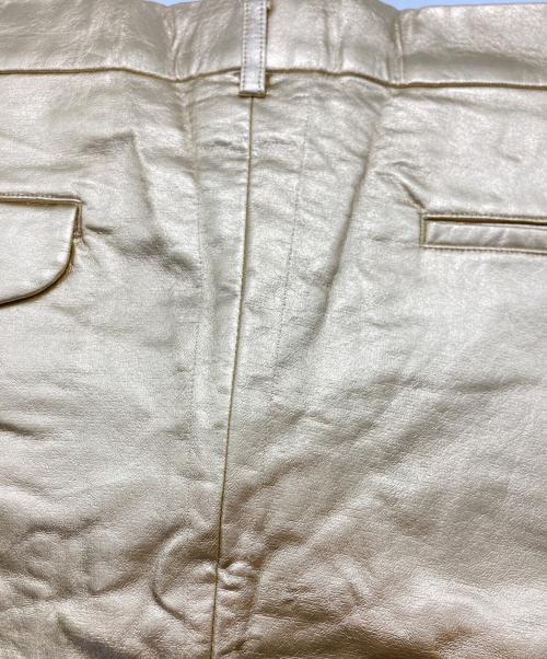 COMME des GARCONS（コムデギャルソン）COMME des GARCONS (コムデギャルソン) フェイクレザーサルエルパンツ ゴールド サイズ:Sの古着・服飾アイテム