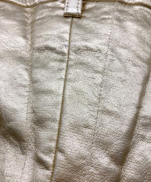 COMME des GARCONS（コムデギャルソン）COMME des GARCONS (コムデギャルソン) フェイクレザーサルエルパンツ ゴールド サイズ:Sの古着・服飾アイテム