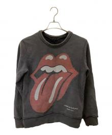 COMME des GARCONS HOMME PLUS×ROLLING STONES（コムデギャルソンオムプリュス×ローリングストーンズ）の古着「USED加工プリントスウェット」｜グレー